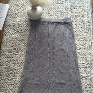 NWOT Gray Knit MIDI Pencil Skirt